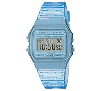 Casio Damen Digital Quarz Uhr mit Resin Armband F-91WS-2EF, Blau