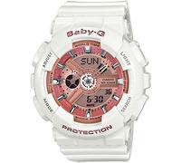 Casio Damen Quartz Armbanduhr, 43.00mm GehäusegröÃŸe mit LCD analog/digital Zifferblatt und weiÃŸ Rubber Strap Armband BA-110-7A1ER