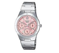 Casio - Damenarmbanduhr Casio LTP-2069D-4AVEG mit rosafarbenen Zifferblatt in Edelstahl sowie Datumsanzeige