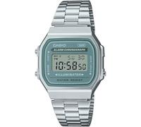 Casio Digitale Unisex-Armbanduhr mit grauem Zifferblatt, A168WA-3AYDF, Silber, Antik