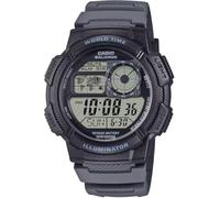 Casio Digitale Unisex-Armbanduhr mit schwarzem Zifferblatt, Grau, Digital