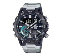 Casio Edifice ECB-40BK-1ADF Herren-Armbanduhr, schwarzes Zifferblatt, Schwarz, Standart, Armband