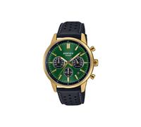 Casio Herren Armbanduhr Edifice EFR-575CL-3AEF Chronograph Edelstahl gold IP Lederband schwarz