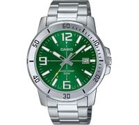 Casio Enticer MTP-VD01D-3BV Herren-Armbanduhr, sportlich, Analog, Edelstahl, Grün
