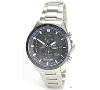 Casio EQW-A1110RB-1AER Armbanduhr, Edelstahl-Armband, silberfarben, Silber, Armband