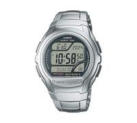 Casio - Funkdigitaluhr Casio mit Edelstahl Applikation WV-58DE-1AVEG mit Edelstahlarmband und Edelstahlboden