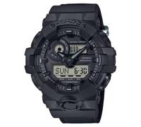 Casio G-Shock GA-700BCE-1AER Analog-Digital Quarzuhr mit Harzgehäuse und Stoffarmband, Stoppuhr, Countdown, Weltzeit, Wasserdicht 200 Meter, Schwarz, 50 mm