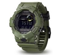 Casio Herren Quartz Armbanduhr, 43.00mm GehäusegröÃŸe mit LCD digital Zifferblatt und khakifarben Rubber Strap Armband GBD-800UC-3ER