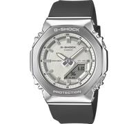 Casio G-Shock GM-S2110-1A1ER Analog-Digitaluhr für Herren, Gehäuse aus Edelstahl Silber, Armband aus schwarzem Harz, wasserdicht bis 20 bar