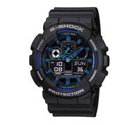 Casio G-Shock Herren Harz Uhrenarmband GA-100-1A2ER, Blau-Schwarz