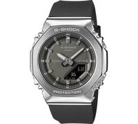 Casio G-Shock GM-S2110-1A1ER Analog-Digitaluhr für Herren, Gehäuse aus Edelstahl Silber, Armband aus schwarzem Harz, wasserdicht bis 20 bar