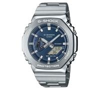 Casio G-Shock Uhr Achteckig Navy Blau Edelstahl Uhr GM2110D-2B Silber Modern