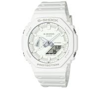 Casio GA-2100-7A7ER Herren Armbanduhr Analog Digital Quarz mit Kunststoffband, Weiß, 20 Bar Wasserdicht, Stoppuhr Weltzeit Alarm Bluetooth Beleuchtung