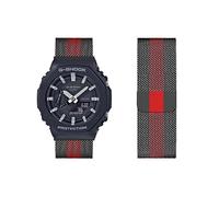 Casio GA-2100|GA-B2100 Metall Mesh Armband - Gewebte Edelstahl Solo Loop Ersatzarmband für GA-2100 Uhren (4,GA-2100)
