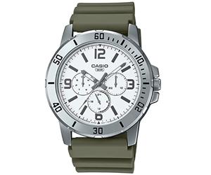 Casio General MTP-VD300-3B Grün Resin Band Männer, Grün, Gurt