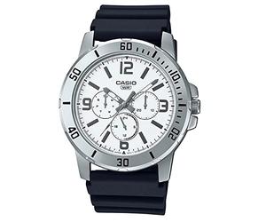 Casio General MTP-VD300-7B Black Resin Band Männer, Gurt Schwarz, Gurt