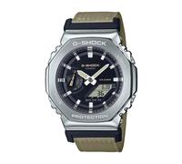 Casio GM-2100C-5AER G-Shock Herrenuhr Silber/Schwarz/Khaki Textilband