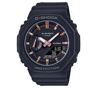 G-Shock Casio GMA-S2100-1AER Herren-Armbanduhr - Quarz-Sportarmband und Gehäuse aus Kunstharz, schwarzes Digitalzifferblatt, Schwarz/Schwarz/Rotgold, Modern