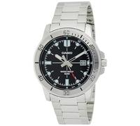 Casio Herren-Armbanduhr, analog, braunes Zifferblatt, Edelstahl, Silberfarbenes Analog-Zifferbl, 0.9 x 1.6 x 1.5 inches ; 118 g, Quarz-Uhrwerk