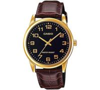 CASIO Herren-Armbanduhr Analog Quarz Leder MTP-V001GL-1