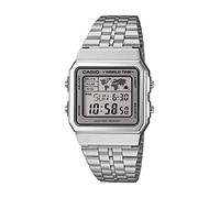 CASIO Herren-Armbanduhr Digital Quarz Edelstahl A500WA-7