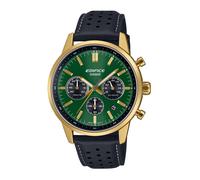 Casio Herren Armbanduhr Edifice EFR-575CL-3AEF Chronograph Edelstahl gold IP Lederband schwarz