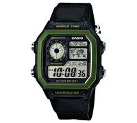Casio Herren Armbanduhr mit grauem Zifferblatt Analog und schwarz Gurt ae-1200whb-1bvef