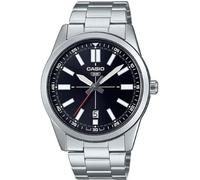 Casio Herren-Armbanduhr MTP-VD02B-1EUDF, schwarzes Zifferblatt