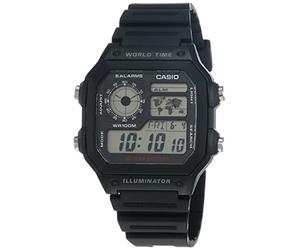 CASIO Herren Digital Quarz Uhr mit Resin Armband AE-1200WH-1A