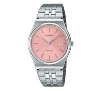 Casio Herren-Enticer, Edelstahl, analog, rosa Zifferblatt, MTP-B145D-4Avdf (A2200), Armbandfarbe: Silber, Silber, Retro
