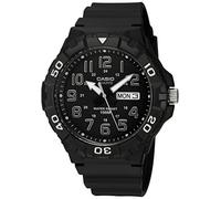 Casio Herren MRW-210H-1AVCF Taucher-Stil Analog-Anzeige Quarz Schwarz, Schwarz/Weiß, MRW-210H-1AVCF