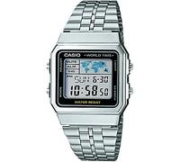 Casio A500WEA-1EF Herren-Armbanduhr, Kunststoff-Gehäuse, Metall-Armband