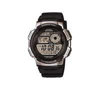 Casio Herren Quartz Armbanduhr, 43.00mm GehäusegröÃŸe mit LCD digital Zifferblatt und schwarz Rubber Strap Armband AE-1000W-1A2VEF