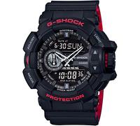 Casio Herren Quartz Armbanduhr, 47.00mm GehäusegröÃŸe mit schwarz analog/digital Zifferblatt und schwarz Rubber Strap Armband GA-400HR-1AER