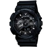 Casio Herren Quartz Armbanduhr, 51.00mm GehäusegröÃŸe mit schwarz analog/digital Zifferblatt und schwarz Plastic/Resin Strap Armband GA-110-1BER