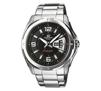 Casio - Herrenarmbanduhr Casio EF-129D-1AVEF mit Edelstahlgehäuse Tagesanzeige sowie Datumsanzeige
