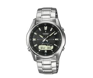 Casio - Herrenarmbanduhr Casio LCW-M100DSE-1AER Edelstahl Funk, Hybridanzeige sowie LED Licht