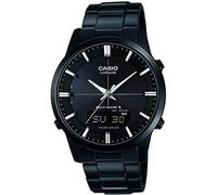 Casio Herrenarmbanduhr, Solar und Funkuhr, Saphirglas, massives Edelstahlgehäuse und Armband
