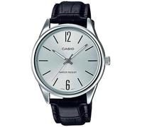 Casio Herrenuhr MTPV005L-!B Silver Leather Japanese Quartz Fashion Watch