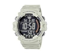 Casio Illuminator AE1500WH Serie | 10-Jahres-Batterie | LED-Hintergrundbeleuchtung | 5 Alarme | 1/100 Sekunden Stoppuhr | Herren Digitaluhr, weiß, Standard, Chronograph, Digital