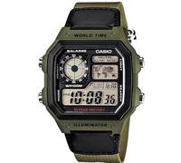 Casio Japanische Quarzuhr AE-1200WHB-3BVDF (D101) 39 mm, Grün, Armband