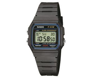 Casio - Kultige Armbanduhr Casio F-91W-1YEG