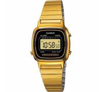 Casio LA-670WG-1 Damen-Armbanduhr, Quarz, digital, vergoldetes Zifferblatt, Armband aus vergoldetem Metall