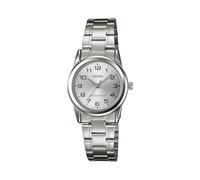 Casio LTP-V001D-7B Damen-Armbanduhr, Standard, Edelstahl, silberfarben, leicht zu lesen, 3-Zeiger-Analoguhr