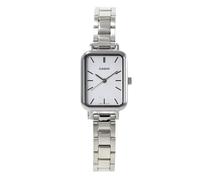 Casio LTP-V009 Serie Standard Analog Armbanduhr Rechteck Gesicht Damen Übersee Modell, silber, Armbandtyp: