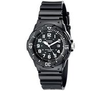 Casio MDV106 Serie, Unisex, analoge Uhr, 200 m WR, Edelstahlgehäuse, Harzband, 2-Zeiger-Analog (HR, Min, SEC), Datumsanzeige, verschraubte Krone, verschraubter Gehäuseboden, 3 Jahre Batterie, Blck,