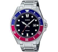 Casio MDV106 Serie, Unisex, analoge Uhr, 200 m WR, Edelstahlgehäuse, Harzband, 2-Zeiger-Analog (HR, Min, SEC), Datumsanzeige, verschraubte Krone, verschraubter Gehäuseboden, 3 Jahre Batterie,