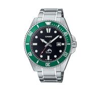 Casio MDV106 Serie, Unisex, analoge Uhr, 200 m WR, Edelstahlgehäuse, Harzband, 2-Zeiger-Analog (HR, Min, SEC), Datumsanzeige, verschraubte Krone, verschraubter Gehäuseboden, 3 Jahre Batterie,