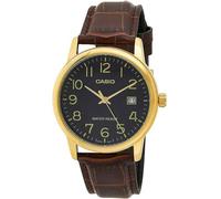 Casio Mens Quartz Watch, Analog Display and Stainless Steel Strap MTP