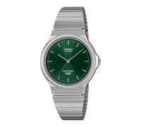 Casio Collection Herren-Armbanduhr mit grünem Zifferblatt und silberfarbenem Armband MQ-24DA-3AEF